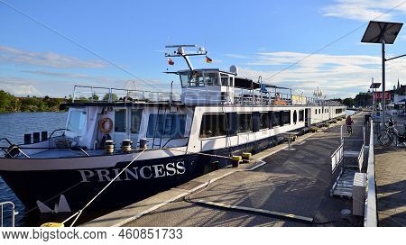 Szczecin. Poland. 30 August 2022. View Of The Intimate And Deluxe Ms Princess Ship Moored At Bouleva
