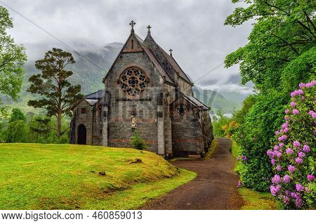 Fairy-tale Landscape, Saint Mary And Saint Finnan Church, Scotland