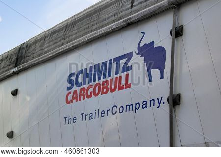 Lodz, Poland - August 1, 2022: Schmitz Cargobull The Trailer Company Logo On A Delivery Truck