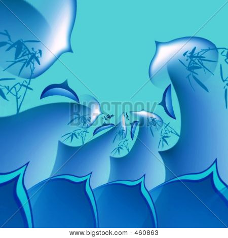 Blaue Pflanze Abstract