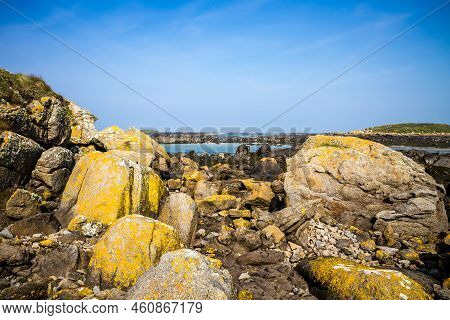 Chausey Island Coast And Cliffs Landscape In Brittany, France
