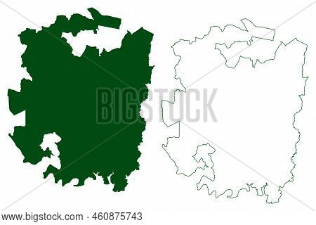 Apaxtla Municipality (free And Sovereign State Of Guerrero, Mexico, United Mexican States) Map Vecto