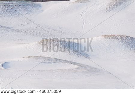 Barren Snow Covered Landscape In Waterbury Vermont Usa
