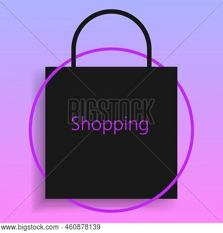 Paper Bag On A Bright Background. Shopping Delivery Concept