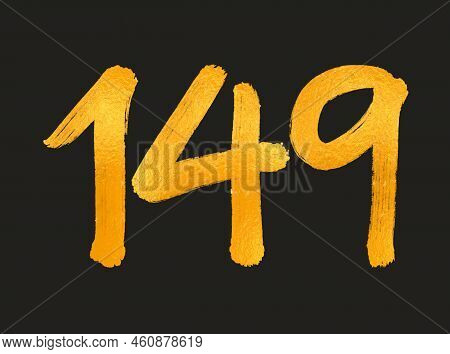 149 Number Logo Vector Illustration, 149 Years Anniversary Celebration Vector Template, 149th Birthd