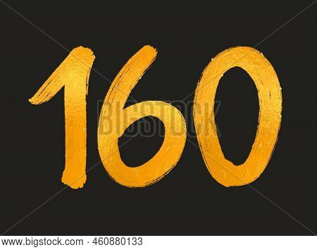160 Number Logo Vector Illustration, 160 Years Anniversary Celebration Vector Template,  160th Birth