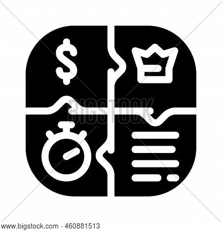 Bant Budget Authority Needs Timeline Glyph Icon Vector. Bant Budget Authority Needs Timeline Sign. I