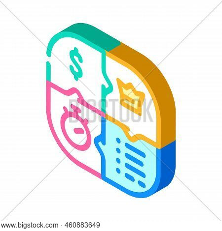 Bant Budget Authority Needs Timeline Isometric Icon Vector. Bant Budget Authority Needs Timeline Sig