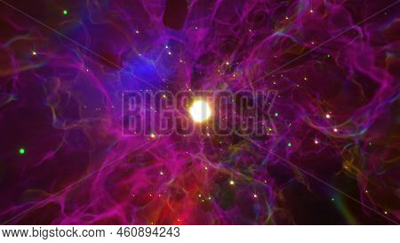 3d Illustration Background For Advertising And Wallpaper In Space And Multiverse Scene Scene. 3d Ren