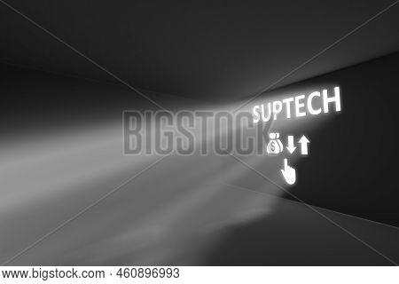 Suptech Rays Volume Light Concept 3d Illustration