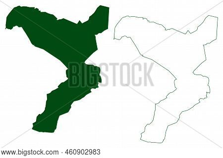 Atlixtac Municipality (free And Sovereign State Of Guerrero, Mexico, United Mexican States) Map Vect