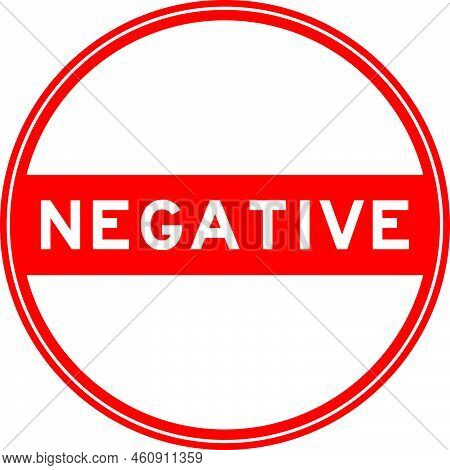 Black Color Round Seal Sticker In Word Negative On White Background