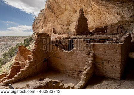 Rooms In The Long House Cliff Dwelling Of Mesa Verde National Park
