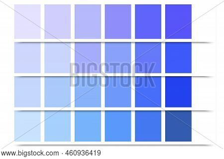 Blue Color Palette. Design Element. Pastel Color Sky. Vector Illustration. Stock Image.