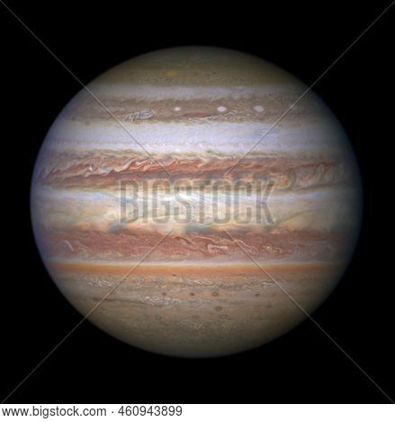 Planet Jupiter In Natural Colors. Elements Of This Image Were Furnished By Nasa.