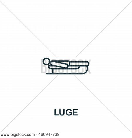 Luge Icon. Line Simple Icon For Templates, Web Design And Infographics