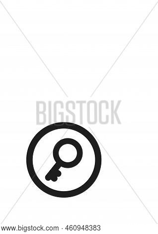 Key Icon Simple Design Vector Symbol Sign
