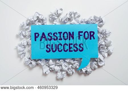 Conceptual Display Passion For Success. Business Overview Enthusiasm Zeal Drive Motivation Spirit Et