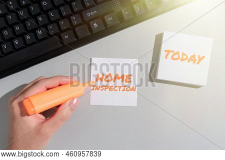 Conceptual Display Home Inspectionexamination Of The Condition Of A Home Related Property. Business 