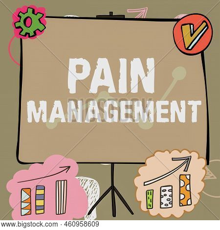Sign Displaying Pain Managementa Branch Of Medicine Employing An Interdisciplinary Approach. Busines