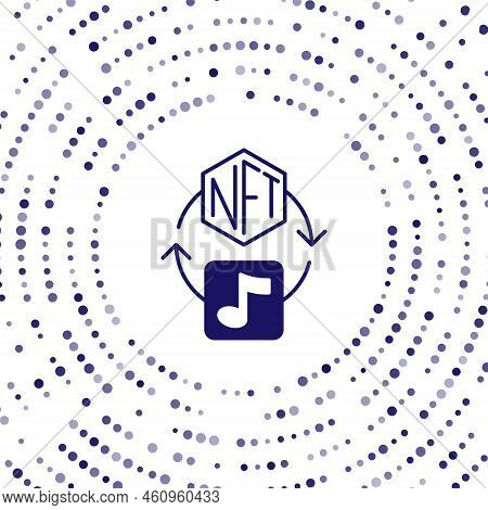 Blue Nft Digital Crypto Art Icon Isolated On White Background. Non Fungible Token. Abstract Circle R
