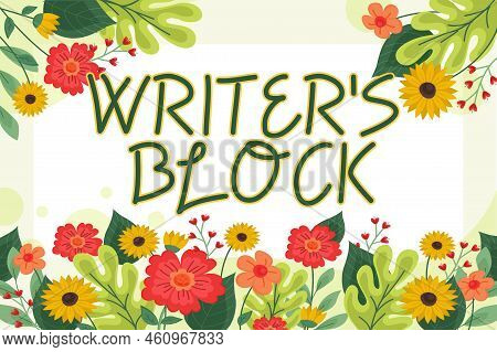 Conceptual Display Writer S Is Blockcondition Of Being Unable To Think Of What To Write. Word For Co