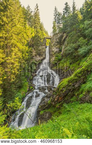 Riesach Waterfall In Untertal Valley, Rohrmoos-untertal In Schladminger Alps, Austria
