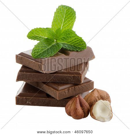 Closeup Detail Of Chocolate Parts