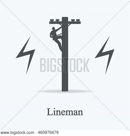 Lineman Design Vector Icon Flat Modern Isolated Illustration