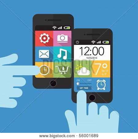 Smartphone with phone home screen