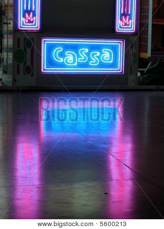 Sinal de dinheiro de néon