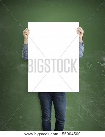 Hipster Holding Placard