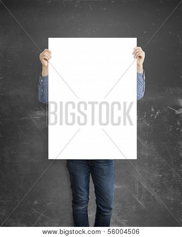 Hipster Holding Paper