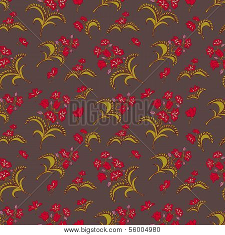 Seamless pattern with floral ornament