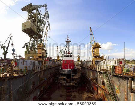 Fireboat In Dock