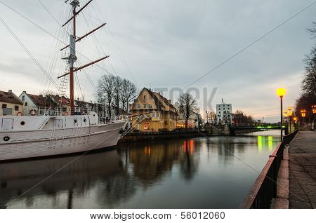 Dane river in Klaipeda, Lithuania