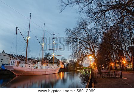 Dane river in Klaipeda, Lithuania