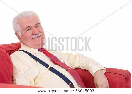 Jovial Senior Man With A Lovely Beaming Smile