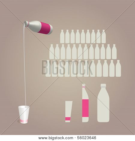 Milk in a new bottle