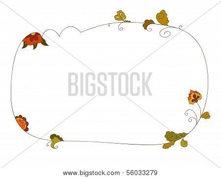Hand drawn floral frame