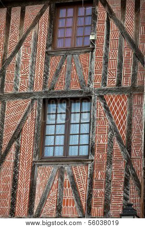 Half-timbered house in Tours Loire Valley France