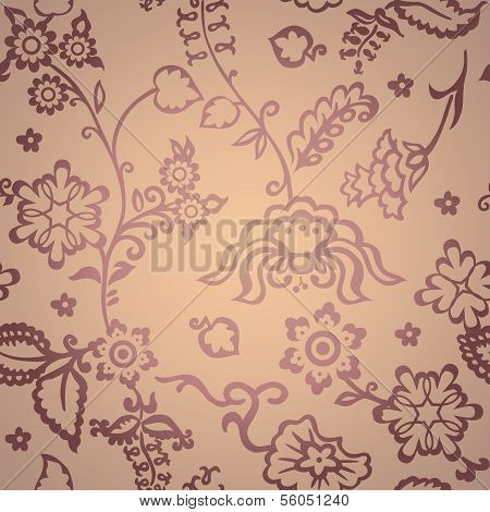 Seamless Pattern With Floral Background .