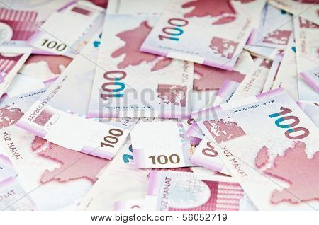 Background filled with azerbaijani manats