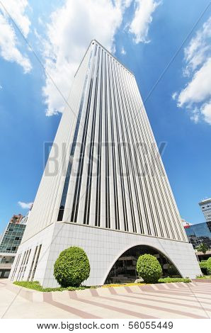 Picasso Tower skyscraper at financial center in Madrid