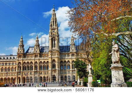 Viena, city hall. Austria