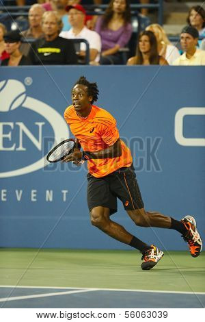 Professional tennis player Gael Monfils during second round match at US Open 2013 against John Isner