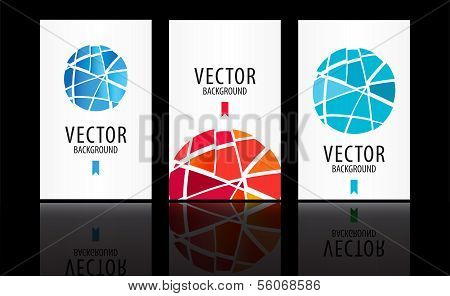 Vector abstract background set