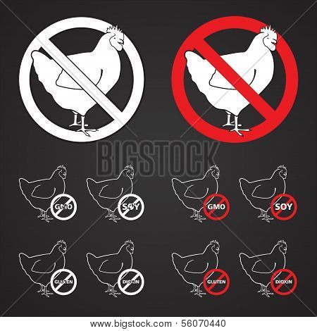 Poultry No signs - blackboard