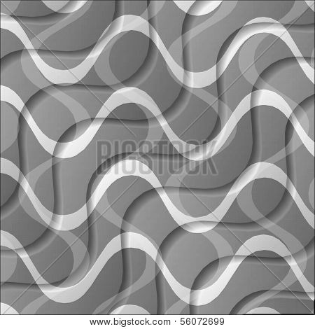 Gray Vector Abstract Background With Waves