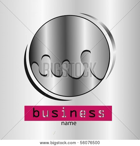 metal vector element for company name